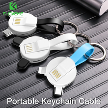FLOVEME 3 in 1 USB Cable Micro USB Type C For iPhone X XS Samsung Huawei 2A Cute Bear Keychain Charger Data Sync Charging Cables 2024 - buy cheap