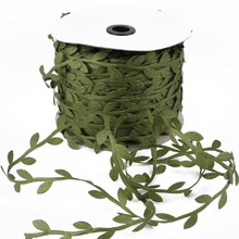 Folhas verdes artificiais de seda em forma de folha, folhas para decoração de casamento, embrulho de presente, faça você mesmo, scrapbooking, caixa de presente e flor de 10m 2024 - compre barato