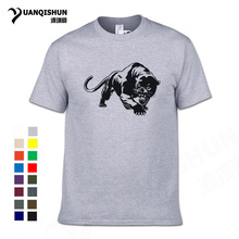 Boutique Men T-shirt Fiery Wild Panther Hunting T Shirts personality 16 Colors Short sleeves Tops Tee Fashion Brand Tshirt 2024 - buy cheap