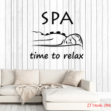 Time To Relax Quote Vinyl Wall Decal Spa Salon Quote Woman Massage Room Saying Art Decor Stickers Mural Removable Wallpaper L646 2024 - buy cheap