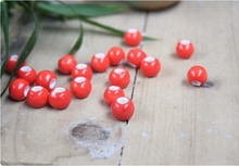 2017 new On sale 6mm 100pcs Red Blue Porcelain Ceramic Round Beads,Spacer beads Free shipping YS0036 2024 - buy cheap
