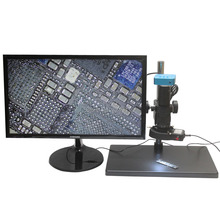 20MP HDMI USB vídeo Industrial Monocular microscopio Cámara 180X 300X C-montaje lente gran Base LED fuente de luz 2024 - compra barato