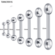 TIANCIFBYJS Tongue ring mix 7 size 280pcs/lot stainless steel wholesale body piercing jewelry Screw Earring Bar tongue barbell 2024 - buy cheap