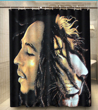 Bob Marley Lion Album Best Fabric Modern Classical Custom Shower Curtain bathroom Waterproof Eco-Friendly 160x180cm 2024 - buy cheap