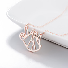 Daisies Origami Sloth Necklace Cute Animal Pendants Necklaces Wildlife For Women Jewelry 2024 - buy cheap