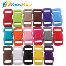 Plastic Buckle 50Ps 3/8" Mix Color Contoured Side Release Curved Clasp Buckles for Straps Webbing Survival Paracord Bracelets 2024 - buy cheap