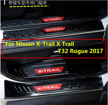 Car stickers Door Sill Scuff Plate Guards Door Sills Protector  For Nissan Rogue X-Trail 2014 to 2017 X Trail T32 2024 - buy cheap
