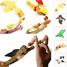 Kids Safety Funny Flying Monkey Slingshot Toys Outdoor Sports Cute Cartoon Screaming Plush Animals Finger Launching Toys for Boy 2024 - buy cheap