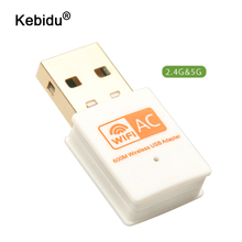 Kebidu-antena WiFi de banda Dual, miniordenador inalámbrico, receptor de tarjeta de red, 600Mbps, adaptador WiFi USB, 2,4 GHz, 5GHz, 802.11b/n/g/ac 2024 - compra barato