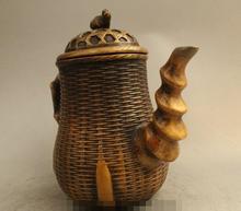 S02910   9" China Chinese Dynasty Palace Bronze Water Wine Tea Pot Flagon Statue 2024 - buy cheap