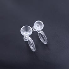 Atacado 20 peças 11*7.5mm clipe de orelha transparente furtiva para fazer joias clipe de orelha em forma de u resina clara descobertas de joias faça você mesmo 2024 - compre barato