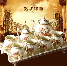 Juego de ollas de café de porcelana, SET de 8 tazas de café de cerámica de lujo de Europa, artículo de regalo, A-1 2024 - compra barato