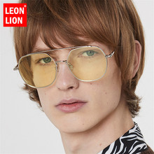 Leonlion-óculos de sol metálico 2021, óculos escuros, marca de designer, luxuoso, estilo vintage, para dirigir 2024 - compre barato