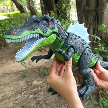 Электроигрушка GITOBIEYS 51 см, робот-динозавр ходячий большого размера светильник вым звуком, с аккумулятором и Brachiosaurus, подарок для детей 2024 - купить недорого