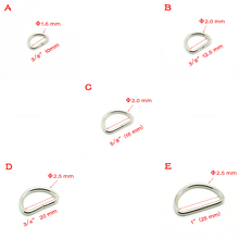 10 шт./упак. D Кольцо металлическое кольцо, металлическая застежка, пряжка для ремня, кожаная фурнитура, крючок для бюстгальтера, упаковка аксессуаров, тесьма 10 мм-25 мм 2024 - купить недорого