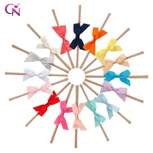 16 peças/lote 3 "elástico náilon bandana para o bebê meninas bonito pinwheel gorgorão fita arcos de cabelo hairband crianças acessórios para o cabelo 2024 - compre barato