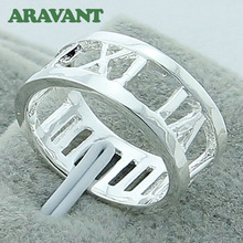 925 Silver Simple Roman Rings For Women Fashion Jewelry Gifts 2024 - buy cheap