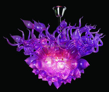 Envío Gratis UL/CE 110 v/220 v lámpara de araña LED Grand Hall lámpara de cristal de color púrpura 2024 - compra barato