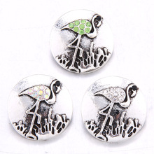 2019 New 10pcs/lot Mix Bird 18MM Snap Button Jewelry Rhinestone Fit Snap Bracelet Bangle Earrings Necklaces DIY Snap Jewelry 2024 - buy cheap