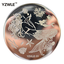 Mermaid Nail Art Stamp Template Flower Mandala Butterfly Image Plate Nail Stamping Plate Manicure Tools 2024 - buy cheap