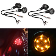 4 Uds. Luz de motocicleta ámbar LED roja Universal intermitente luces de freno luces de marcha luz de indicación de la motocicleta lámpara para Honda para Yamaha 2024 - compra barato