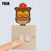 YOJA Coolest Cartoon Owl Sticker Switch Personalized Colored Decor Living Room Bedroom Wall 10SS0078 2024 - buy cheap