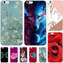 Capa para celular apple com estampa de coco, capa fashion adorável para iphone 6 6s 4.7 polegadas capa traseira para iphone 6 hd 2024 - compre barato