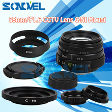Fujian-lente CCTV de 35mm F1.6, montaje en C, capucha de lente y anillo Macro para cámara sin espejo Nikon 1, AW1, S2, J4, V3, J3, V1, J1, J2, J5 2024 - compra barato