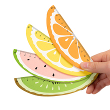 Regla de madera con forma de fruta fresca creativa, 15 cm, regalo de fiesta para útiles escolares para niños, 1 unids/lote 2024 - compra barato