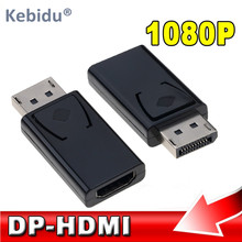 Kebidu-Puerto de pantalla DP macho a HDMI, adaptador hembra compatible con HDMI, negro de alta calidad, convertidor compatible con HDTV PC 2024 - compra barato