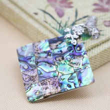 L054  Hot ! Fashion colour abalone puzzle seashells crafts plants plant flowers pendant,Fit beautiful women jewelry DIY making 2024 - buy cheap