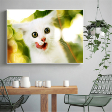 Wall Art Lovely Cat Print on Canvas Fashion Cuadros Decoration for Living Room Wall Decoration Girl Room Decor Children Gift 2024 - buy cheap