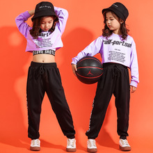 Girls Hip Hop Dance Costume Kids Jazz Dance Suit for Performance School Group Pop Street Dancewear Children Competition Clothing 2024 - buy cheap