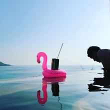 Mini Inflatable Flamingo Unicorn Donut Pool Float Toys Drink Float Cup Holder Swimming Ring Party Toys Beach Kids Adults 2024 - buy cheap