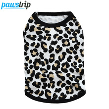4 Colores Del Leopardo Pequeño Chaleco Del Perro Ropa de Verano de Algodón Transpirable Perro de Mascota Camisetas 2024 - compra barato