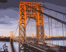 MaHuaf-j636 A Golden Gate Pinturas de números com tintas acrílicas pintura by numbers kit pintura a óleo sobre tela 2024 - compre barato