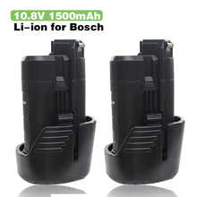 2X 10.8V 1.5Ah Lithium Power Tool 1500mAh Battery For Bosch BAT411, 2 607 336 013,Bosch FL10,CLPK30-120,CLPK40-120,CLPK50-120 2024 - buy cheap