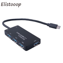 USB 3.1 Tipo Elistooop-C Hub [USB 3.0/Porta para USB 3.0 HUB USB-C 4 Carregamento 2024 - compre barato