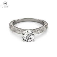 LESF-anillo de compromiso tallado de plata 925 para mujer, joyería de moda, anillos de boda de 1 quilate, venta al por mayor 2024 - compra barato
