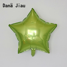 Balão a forma de pentagrama de 18 polegadas, luz verde, balão de folha para casamento, aniversário, decoração de festa, balões de ar para feriados, evento, estrela 2024 - compre barato