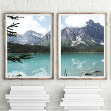 Modern Wall Art Painting Reflection Mountain Wilderness Landscape Canvas Posters and Prints for Living Room Decoration No Framed 2024 - buy cheap