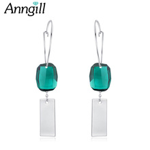ANNGILL Long Geometric Hanging Earrings Original Crystals From Swarovski Brincos Party Wedding Earrings Fashion Jewelry 2024 - buy cheap