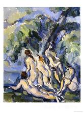 Pinturas de Paul Cezanne para estudio de baño, arte de pared pintado a mano de alta calidad para Les Grandes baigneus circa 2024 - compra barato