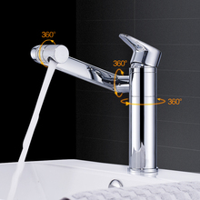 BECOLA-grifo de lavabo de agua fría y caliente, grifo de baño de un solo orificio, cromado, giratorio de 360 grados, LT-605, Envío Gratis 2024 - compra barato