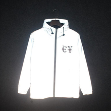 Men jacket casual hiphop windbreaker reflective jacket hooded men and women lovers coat hooded fluorescent clothing 2024 - buy cheap