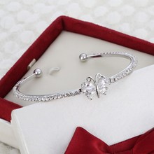 Hesiod silver plated butterfly cuff bangles bracelets for women valentine day gifts wedding party jewelry 2024 - buy cheap