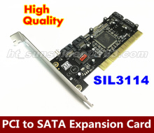 5PCS/LOT   PCI to SATA card 4 port  SIL3114-4I expansion card ,TB hard disk array/expansion cards 2024 - buy cheap