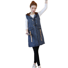 Spring Summer Short Denim Women's Vest 2019 Casual Slim Single Breasted  Hooded Sleeveless Jeans Jackets Coats Plus size 3XL 2024 - buy cheap