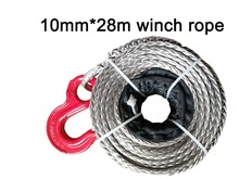 10MM * 28M Synthetic Winch Line / UHMWPE Rope With WLL 3.2T Hook 2024 - buy cheap