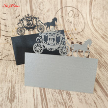10/50/100Pcs Carriage Shape Seat Cards Laser Cut Wedding Name Cards Place Name CardsWedding Invitations Party Supplies 6Z-SH868 2024 - buy cheap